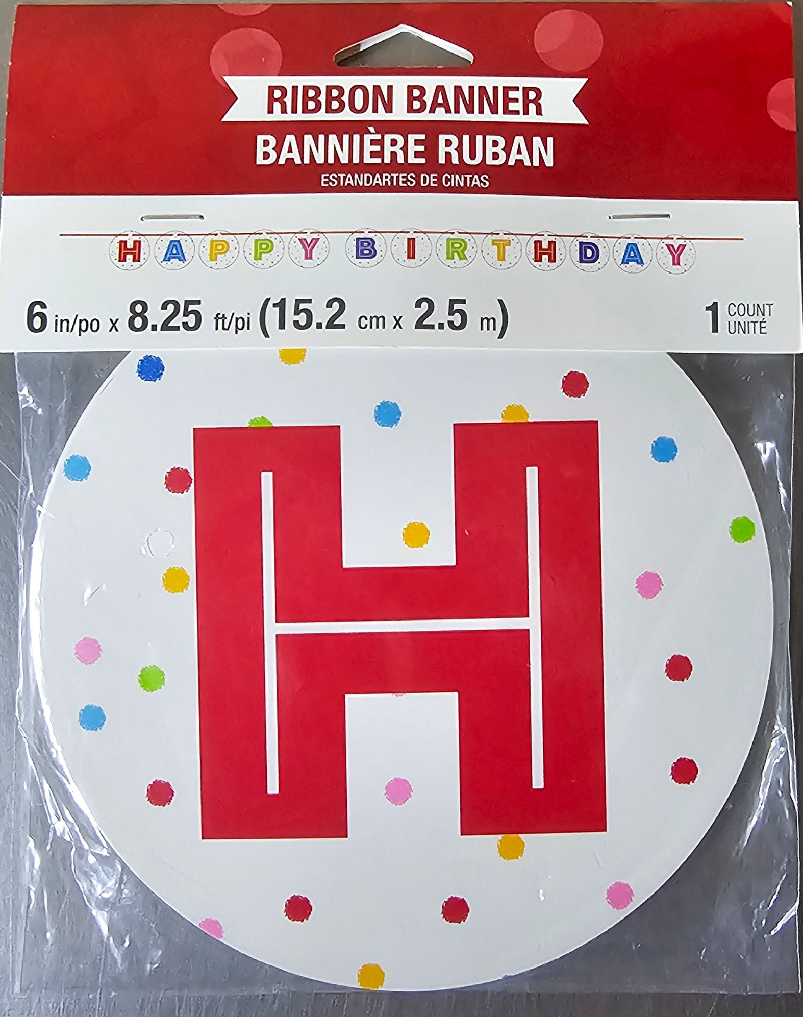 'Happy Birthday' Circle Ribbon Banner