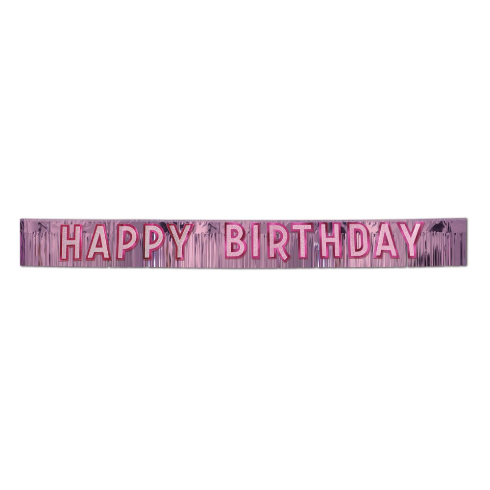 Metallic Happy Birthday Banner