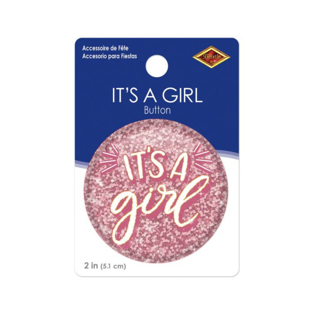 It's A Girl Button