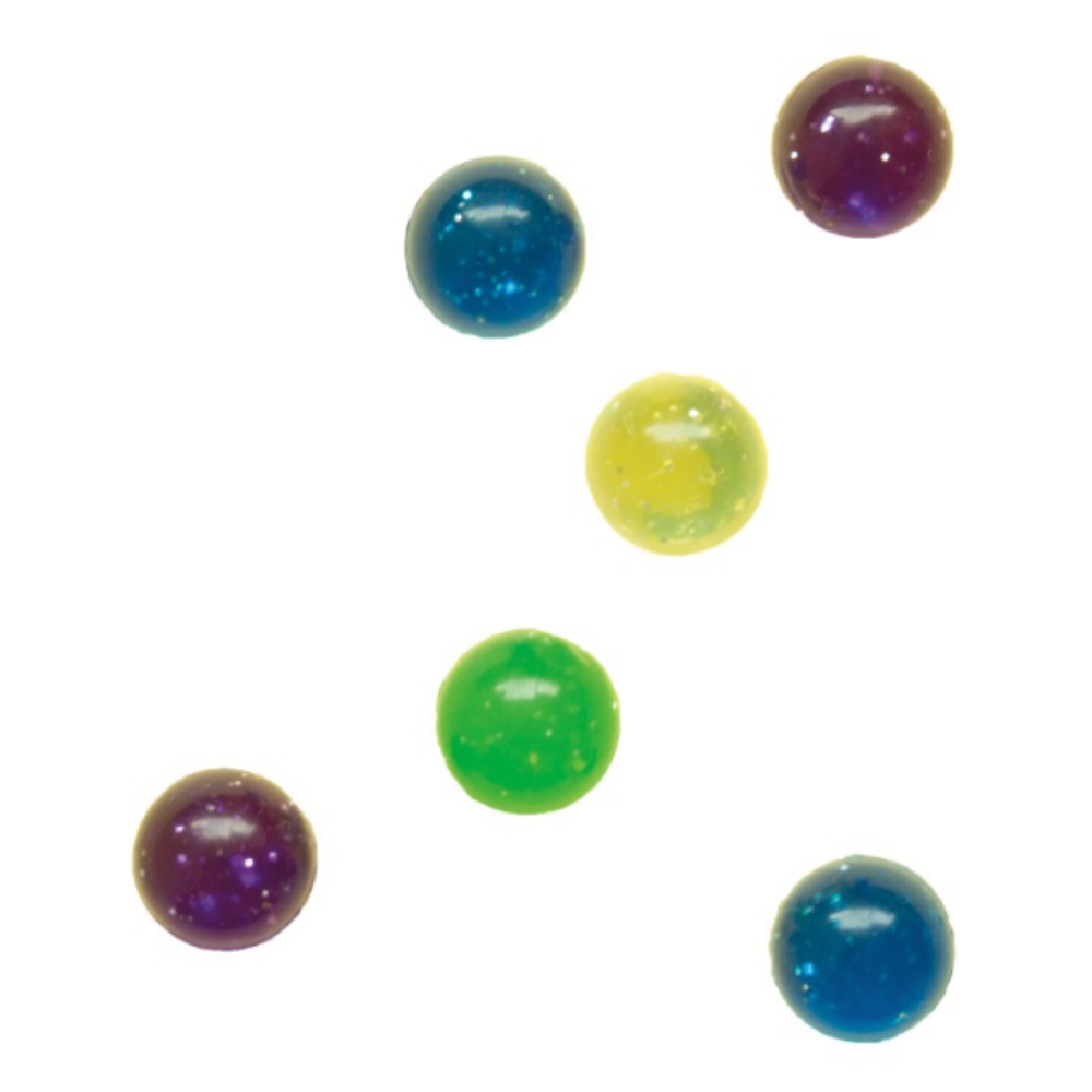 Clear Glitter Bounce Balls Net Bag  6ct