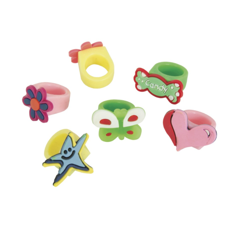 Rubber Die Cut Rings Net Bag 10ct