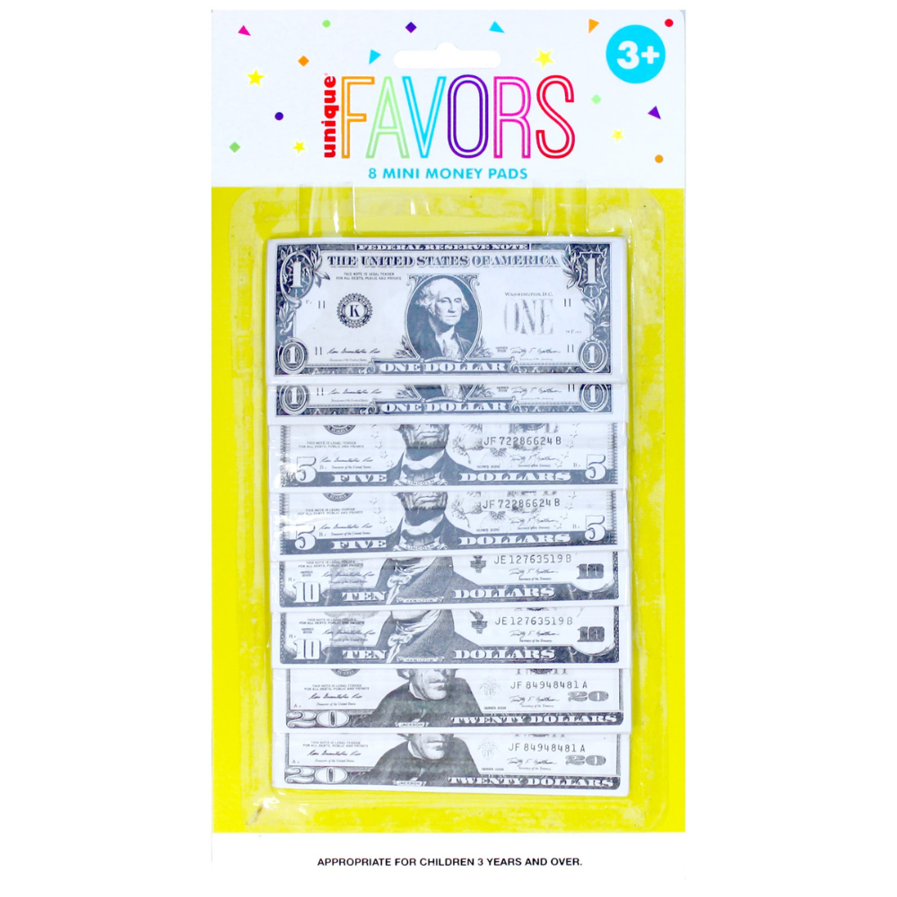 Fake Mini Money Pad Favors  8ct