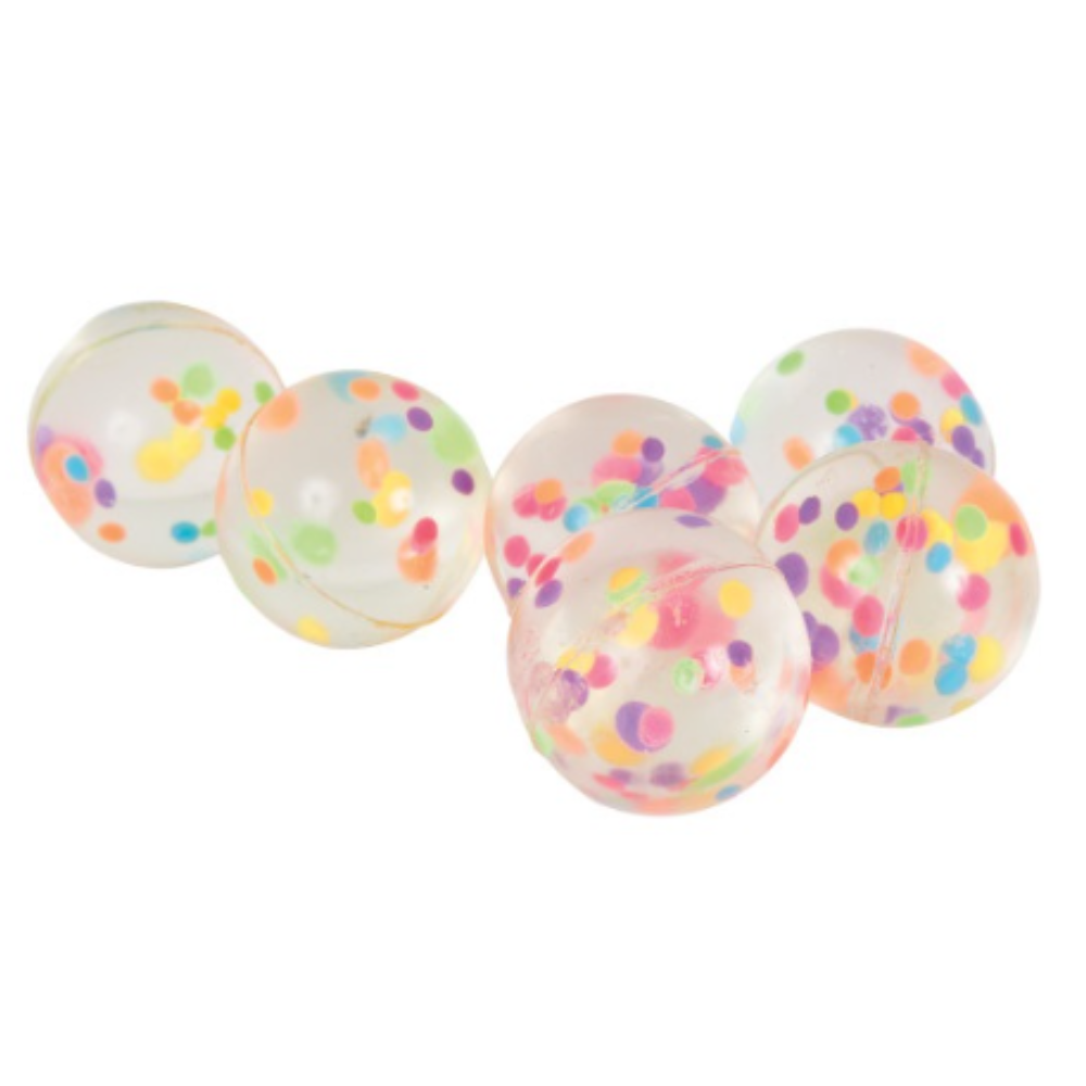 Confetti Filled Bouncy Balls Net Bag  8ct