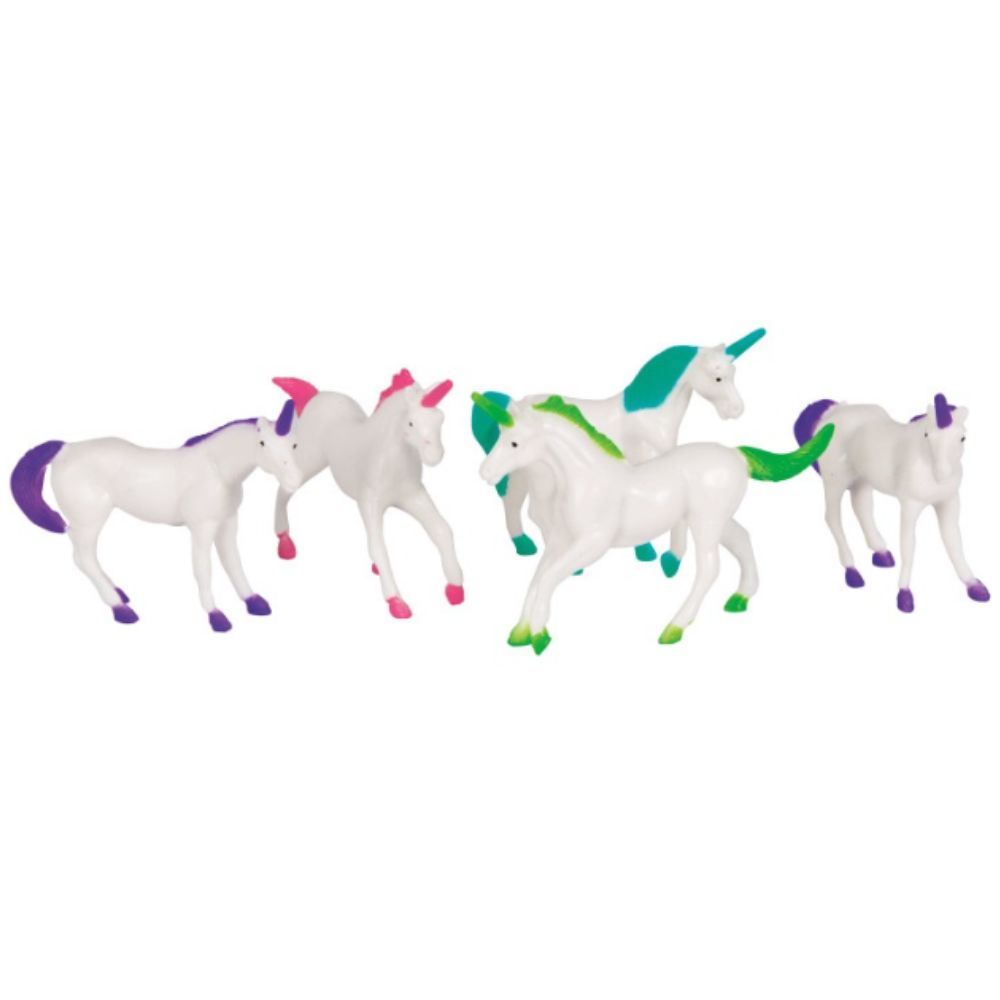 Plastic Unicorn Figurine Favors  8ct