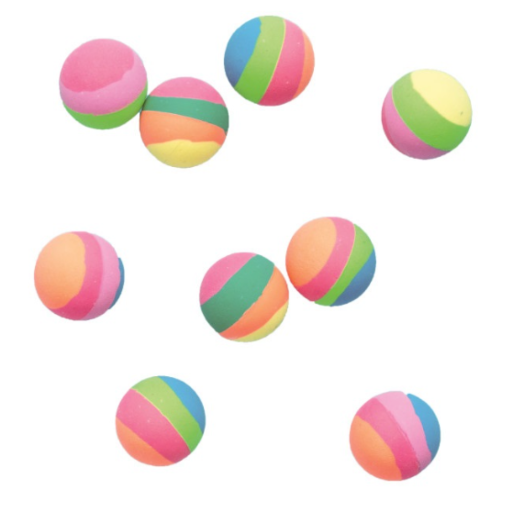 Pastel Stripe Bounce Balls  35mm  8ct