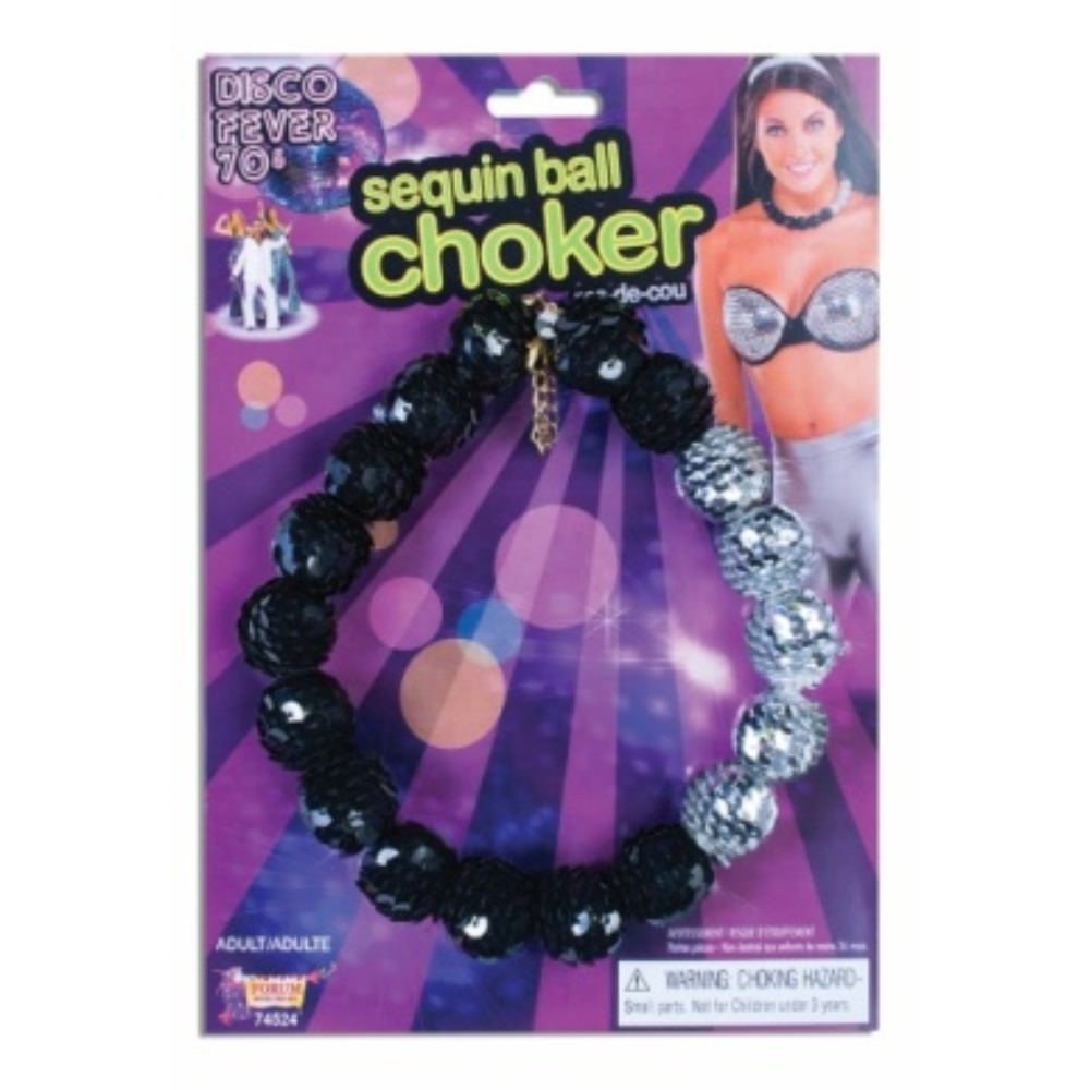 Disco Sequin Ball Choker