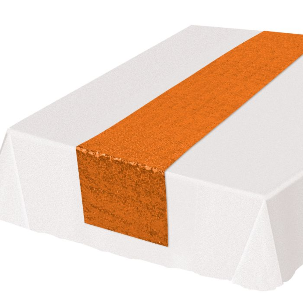 Sequined Table Runner - Orange
