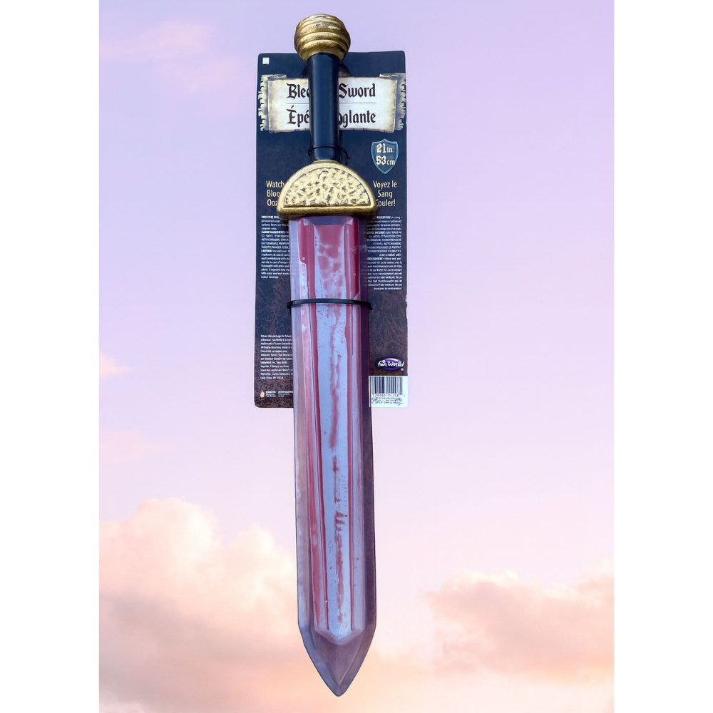21" Realistic Looking Plastic Bleeding Short Sword
