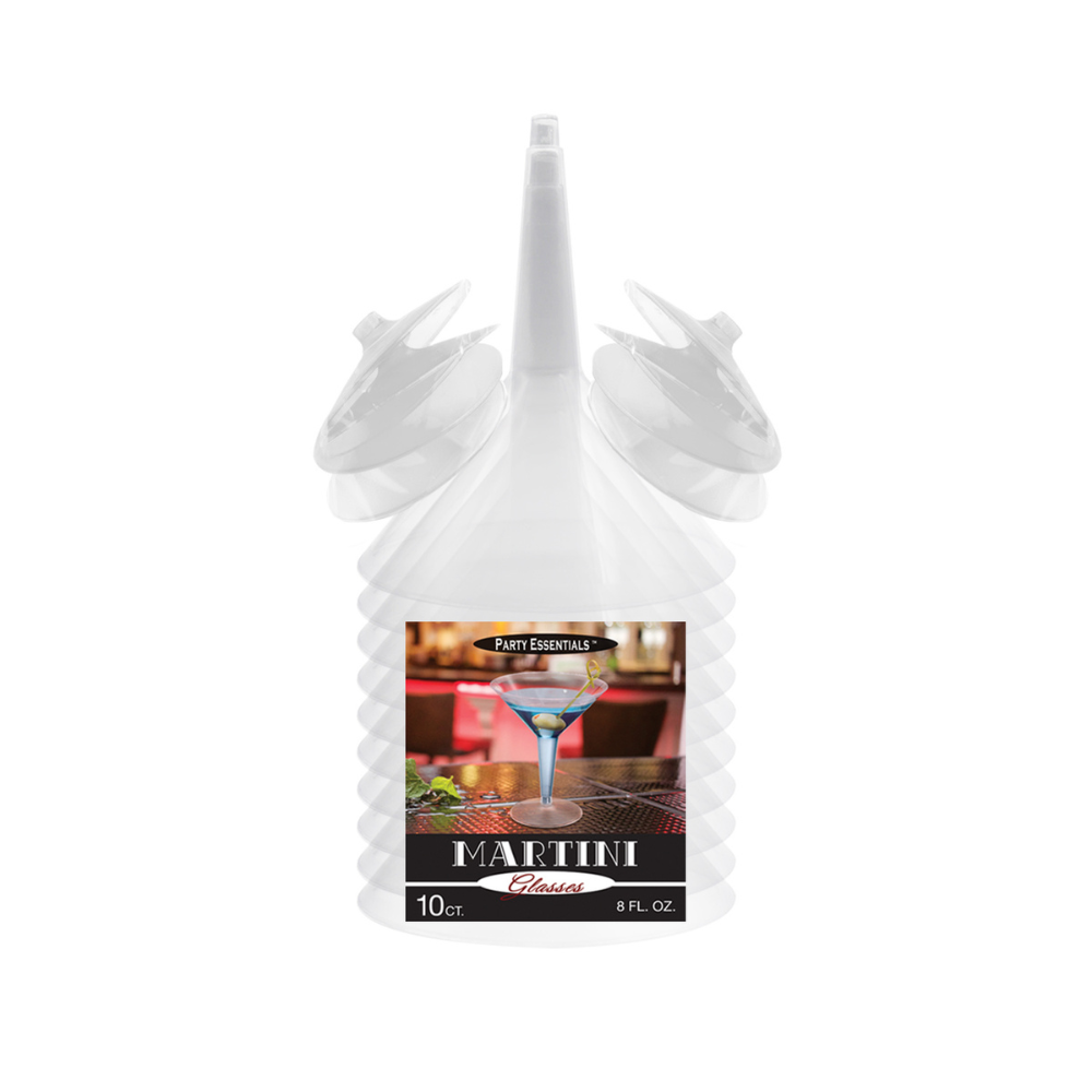 8 OZ. 2 PC. MARTINI GLASSES CLEAR – 10 CT.