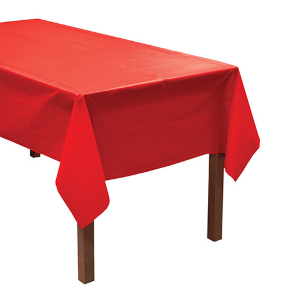 54″ x 108″ RECTANGULAR TABLE COVERS – RED