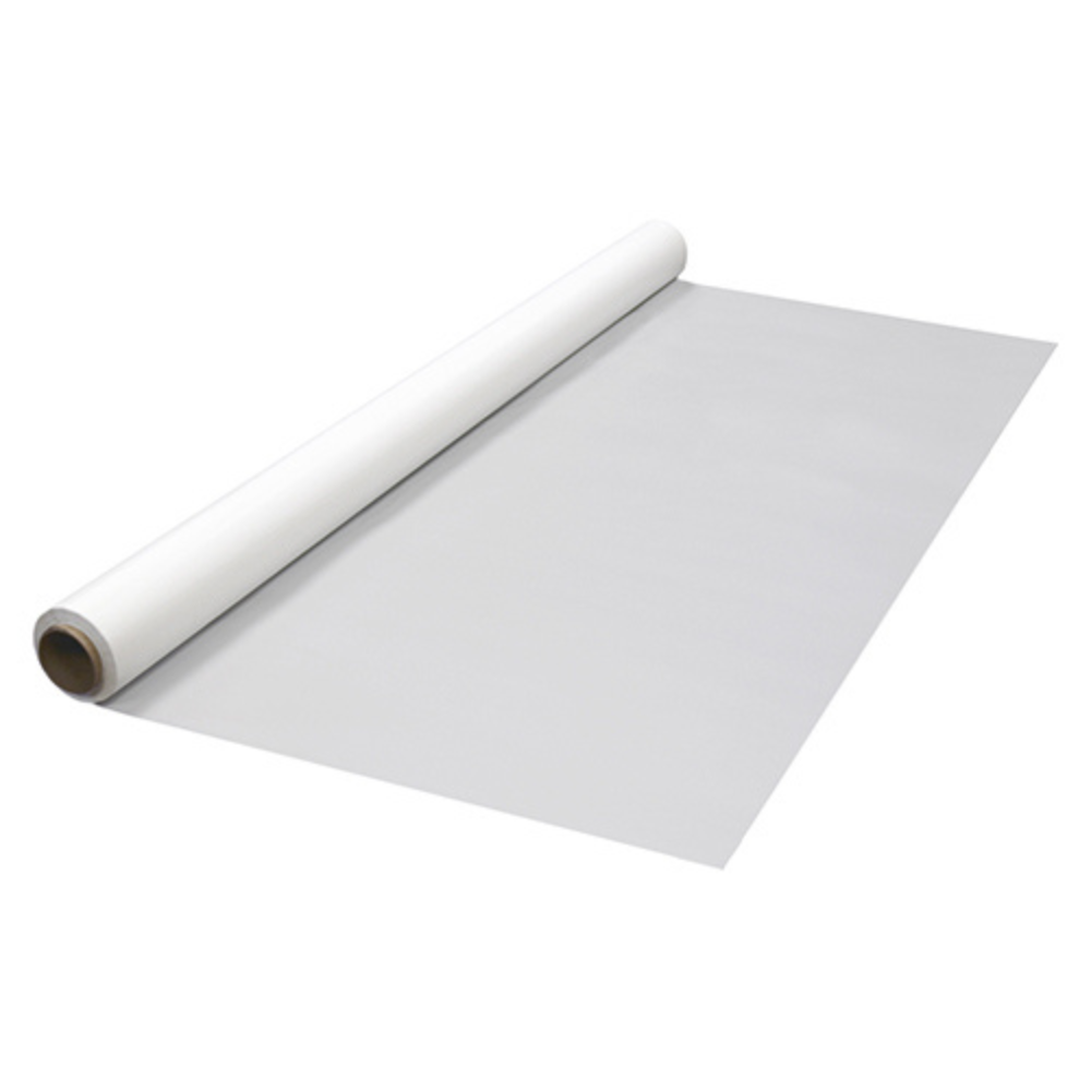 WHITE PLASTIC TABLE COVER ROLL