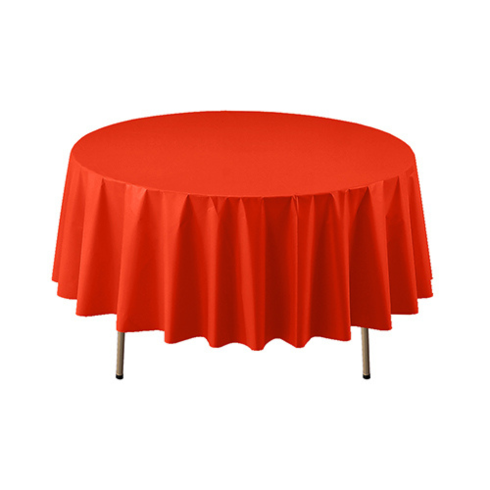84″ ROUND TABLE COVERS – RED