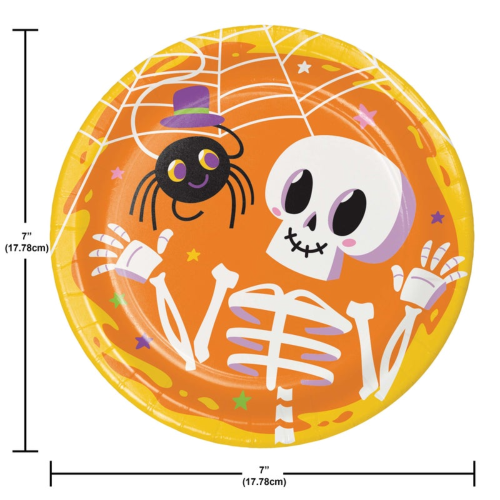Glowing Ghouls 7" Plate- 8ct