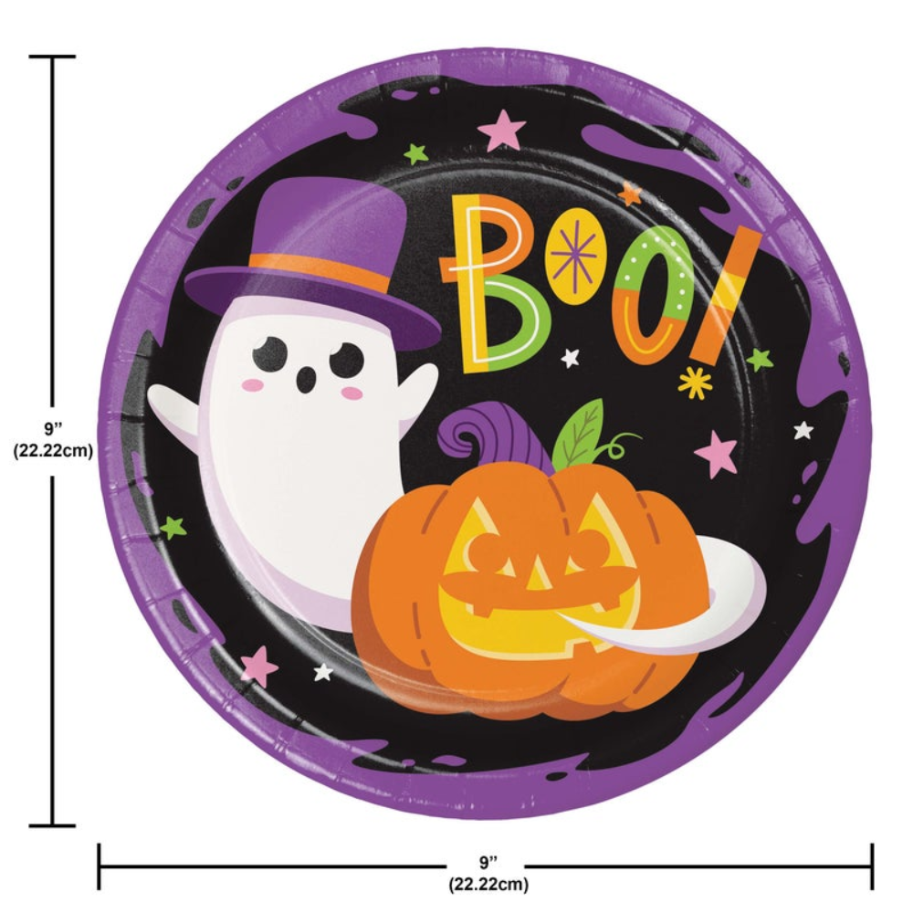 Glowing Ghouls 9" Plate- 8ct