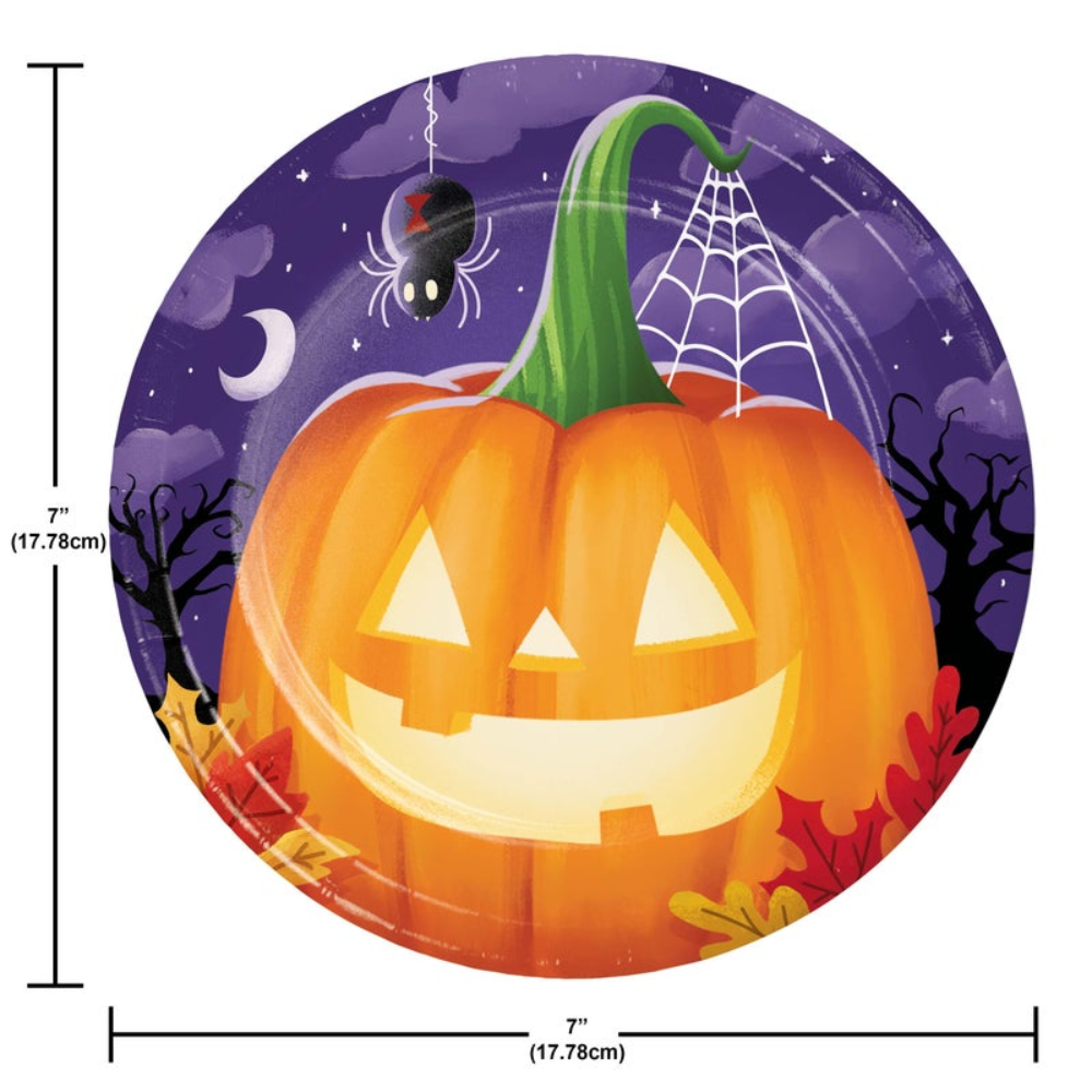 Perfectly Pumpkin 7" Plates- 8ct