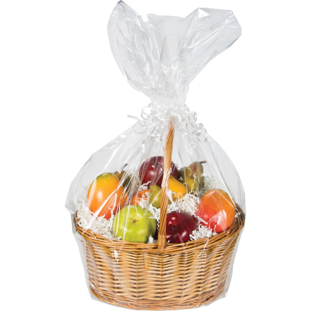 Large Clear Cello Basket Bag - 1ct