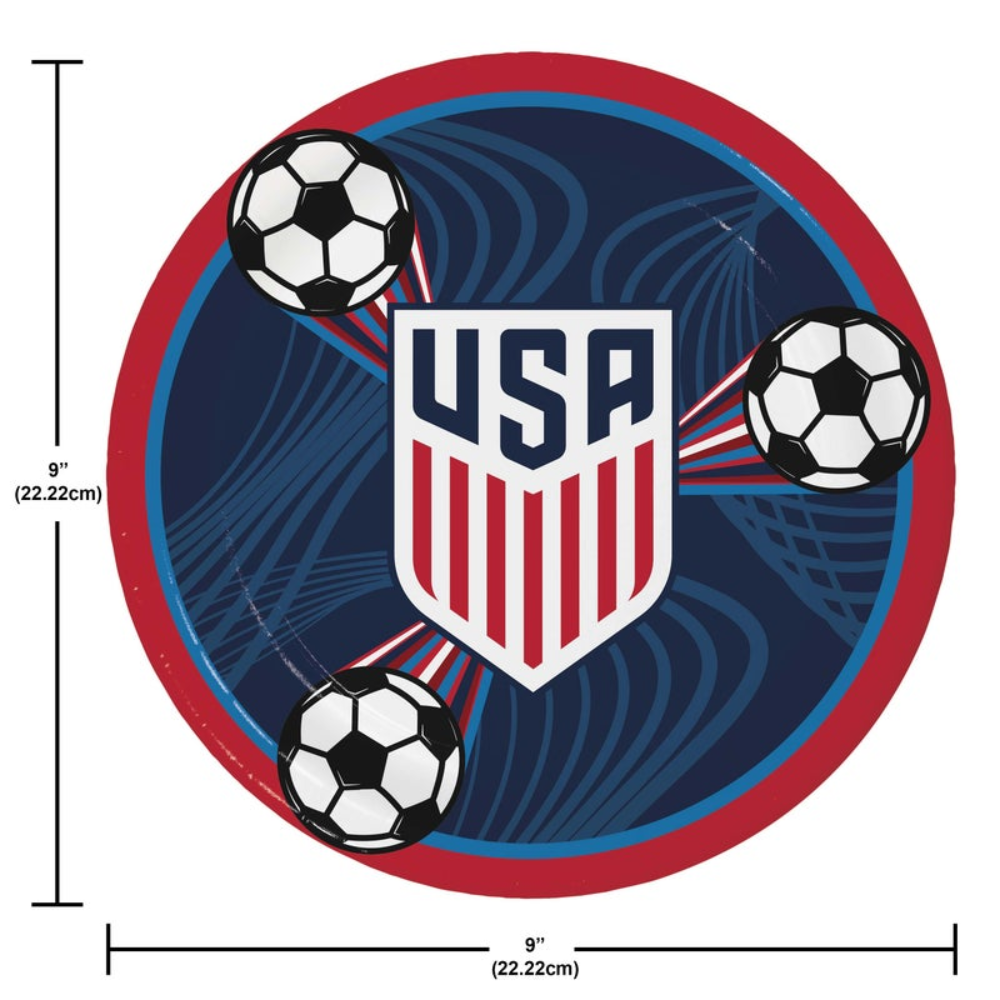 US Soccer 2026 9" Plate- 8ct