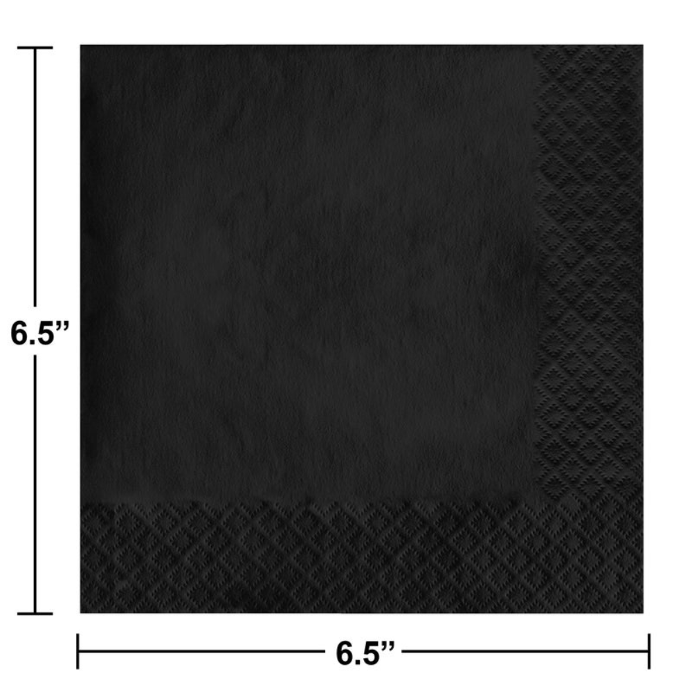 Luncheon 2ply Black Velvet Napkins- 20ct