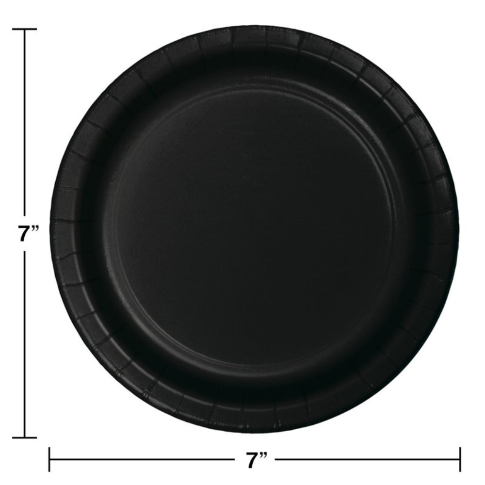 Black Velvet 7" Plates- 8ct