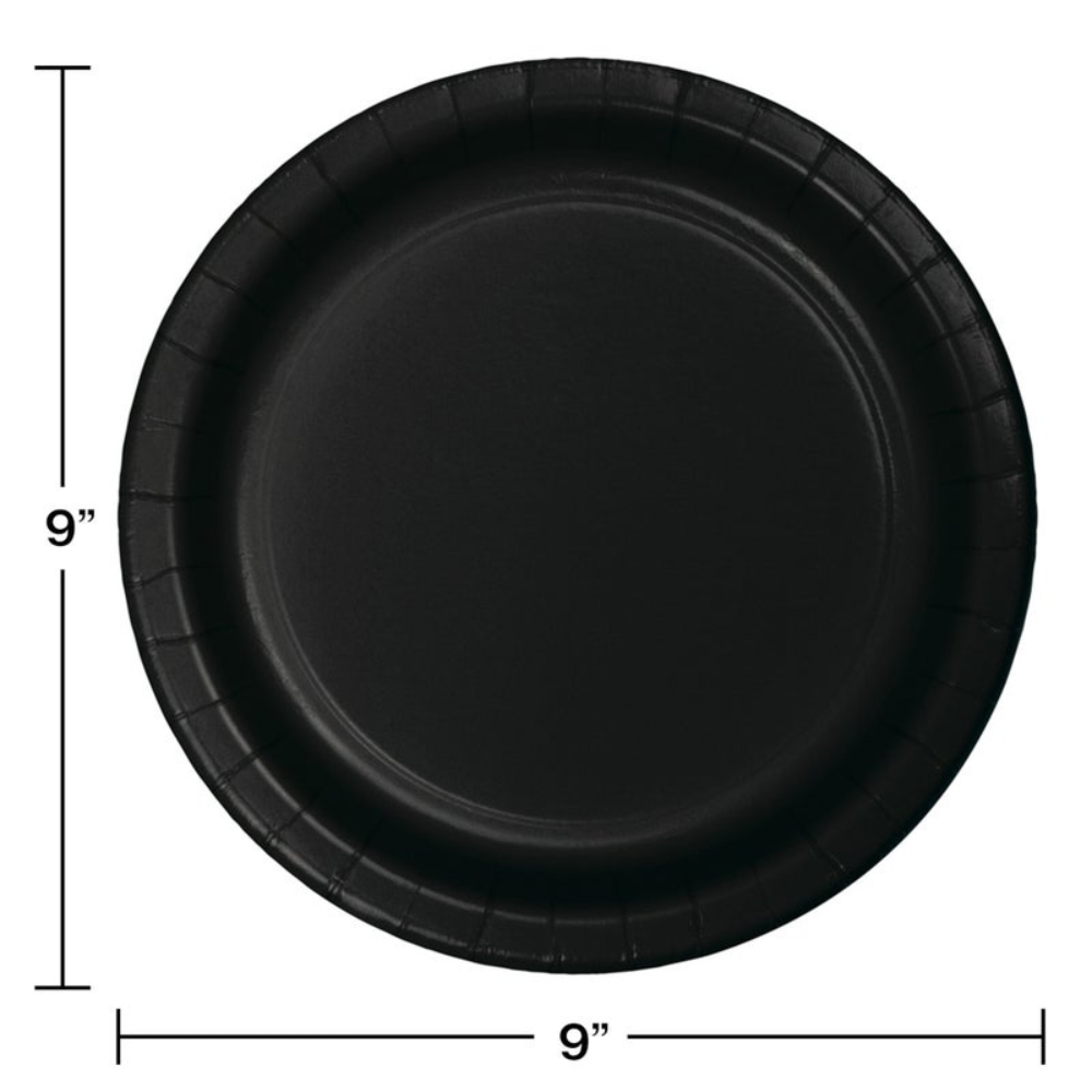 Black Velvet 9" Plate- 8ct