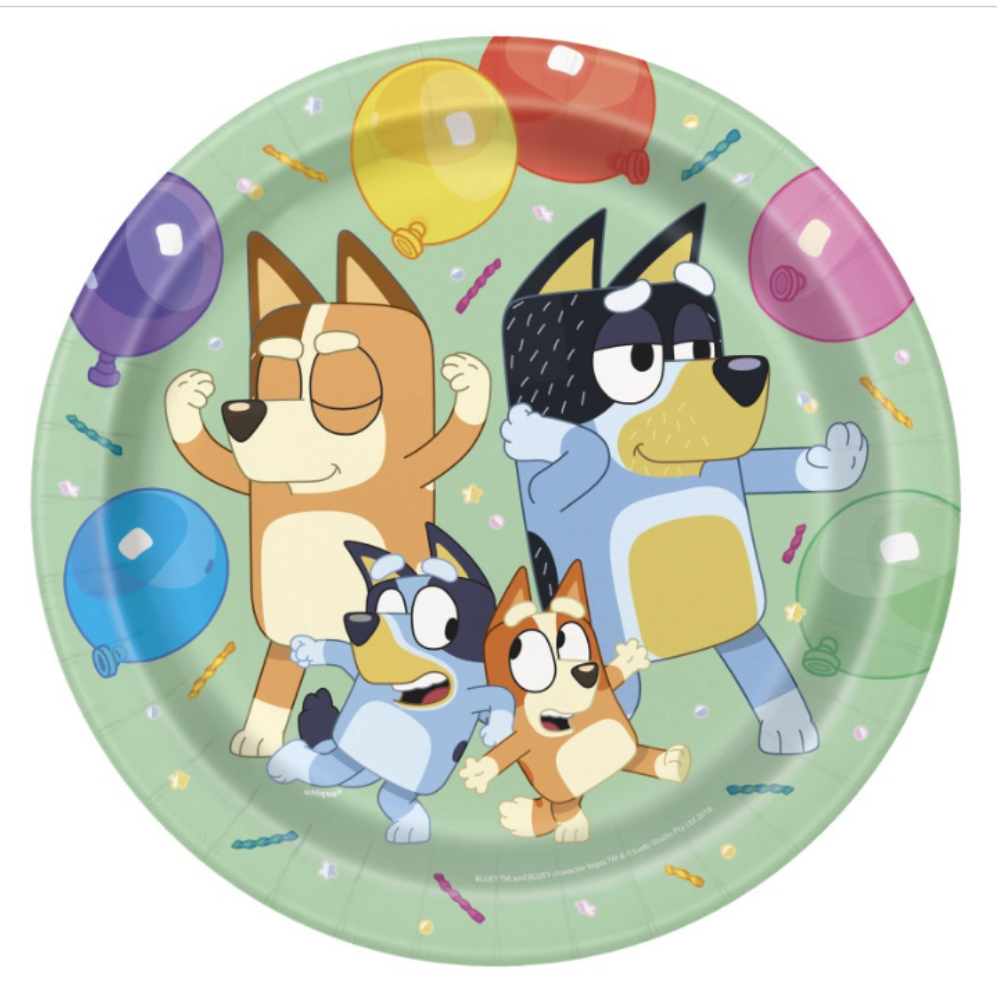 Bluey Round 9" Dinner Plates  8ct