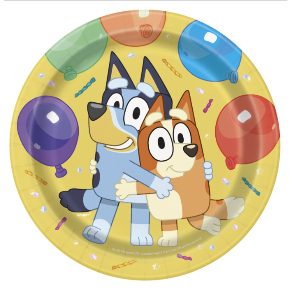 Bluey Round 7" Dessert Plates  8ct