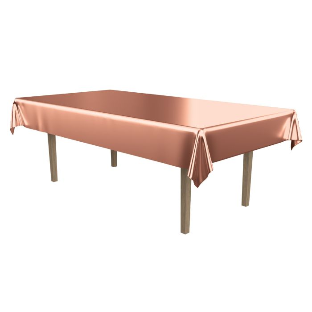 Metallic Rectangular Tablecover - Rose Gold