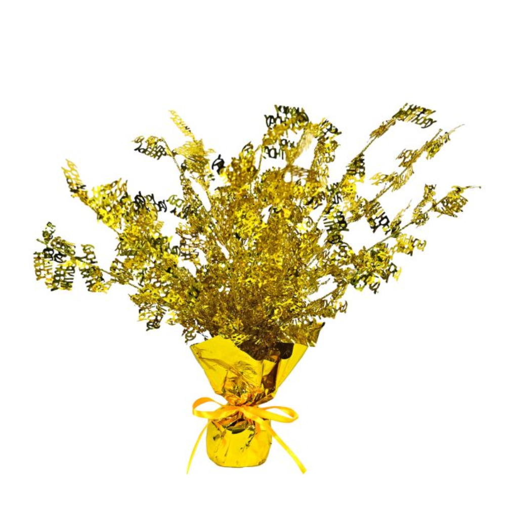 Birthday Gleam 'N Burst Centerpiece-GOLD