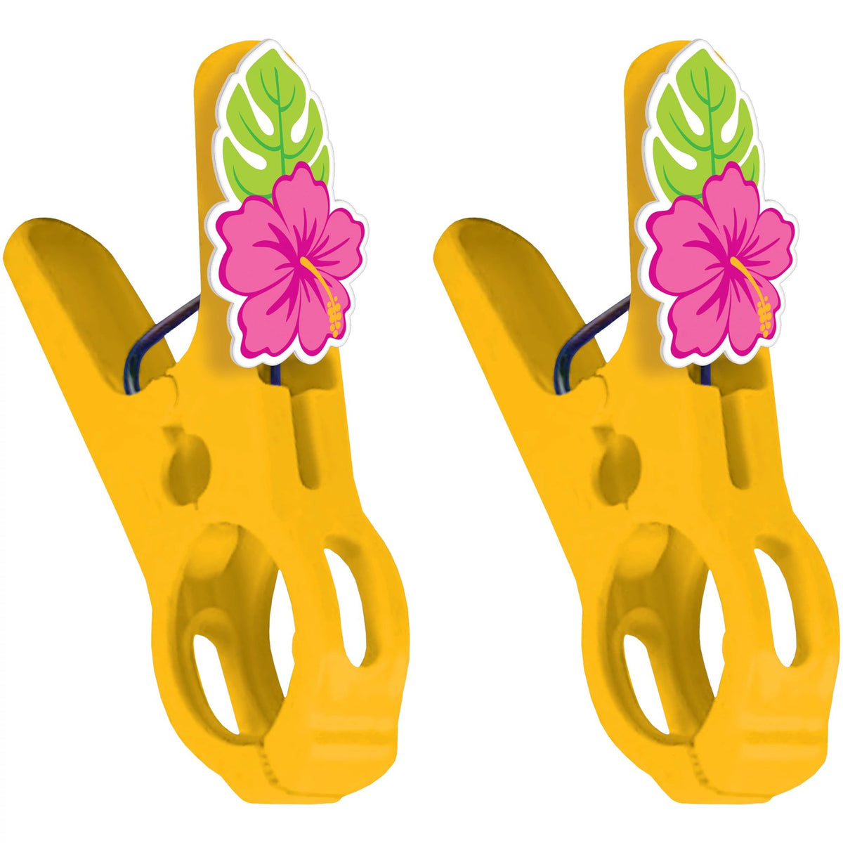 Summer Hibiscus Beach Towel Clips