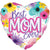 17" BEST MOM EVER HEART SHAPED FLORAL FOIL BALLOON
