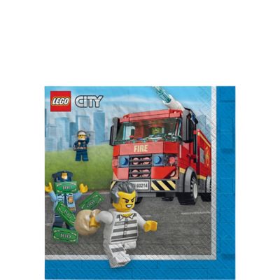 LEGO City Firetruck Small Napkins 16ct