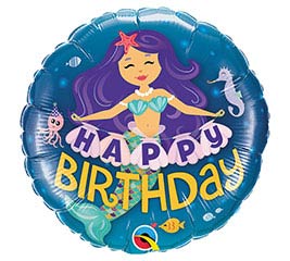 238A 18&quot; HAPPY BIRTHDAY MERMAID FOIL BALLOON