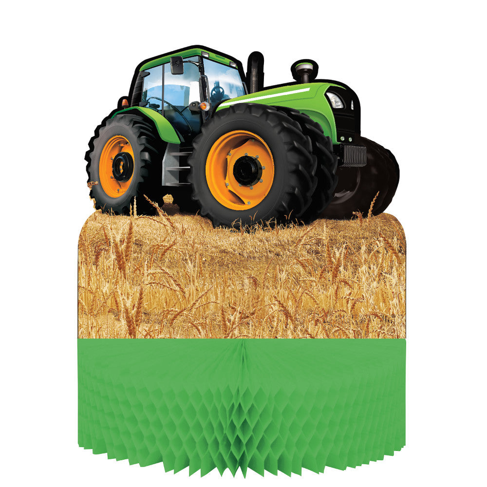 Tractor Time Honeycomb Centerpiece