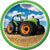 Tractor Time Round Paper Plates - 8Ct