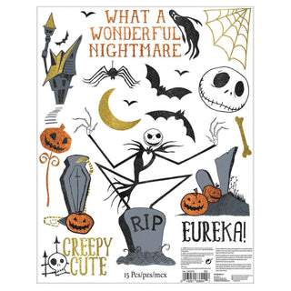 Tim Burton's Nightmare Before Christmas Glitter Window Decorations