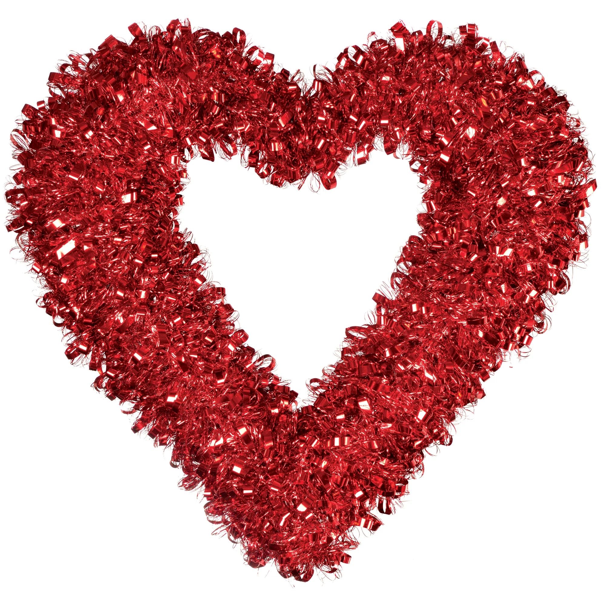 Valentine Heart Tinsel Wreath