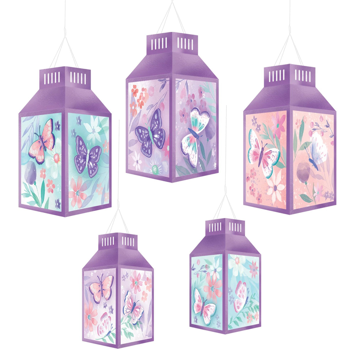 Flutter Hot Stamped Paper Lanterns