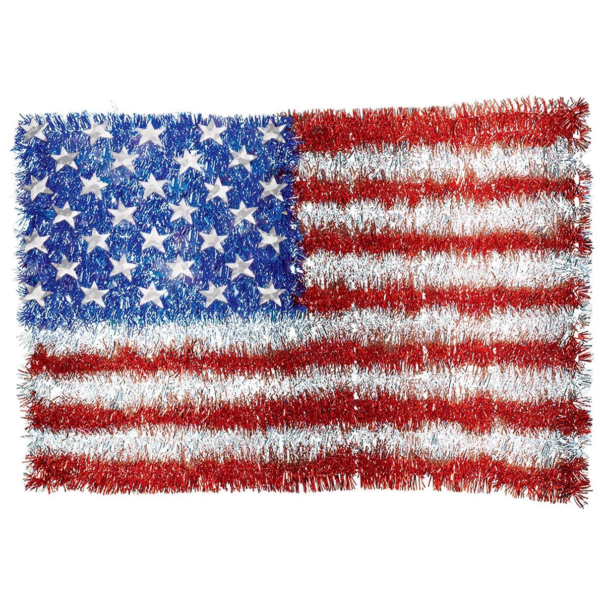 Deluxe Tinsel American Flag