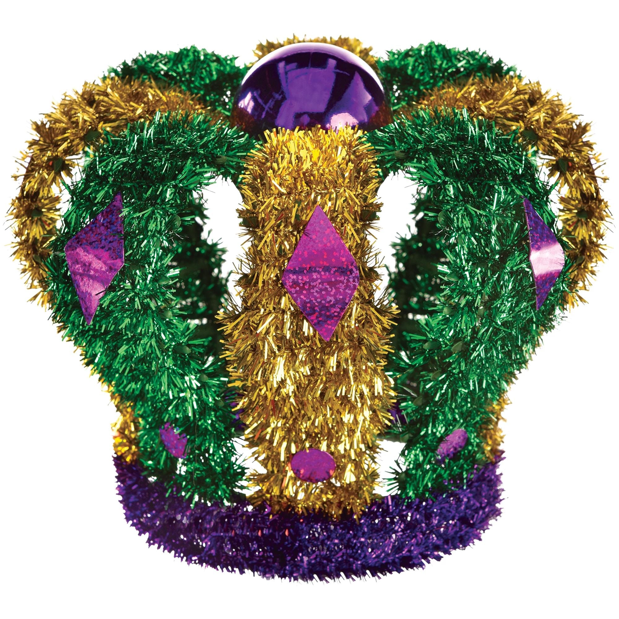 Mardi Gras 3d Deluxe Tinsel Crown