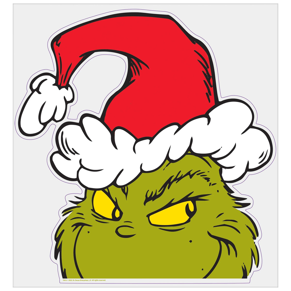 Peeping Grinch Window Cling