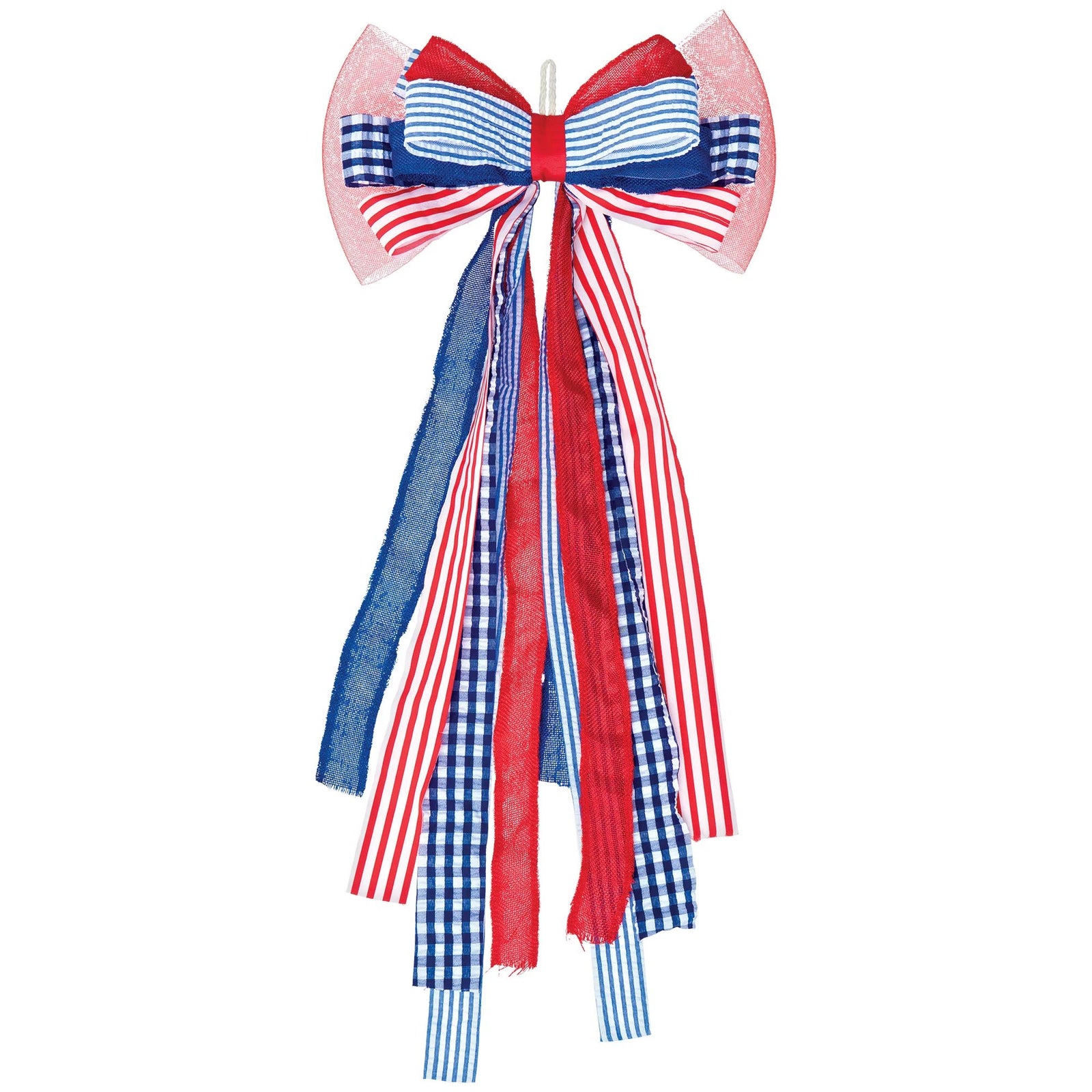 Patriotic Fabric Bow Wall Decor