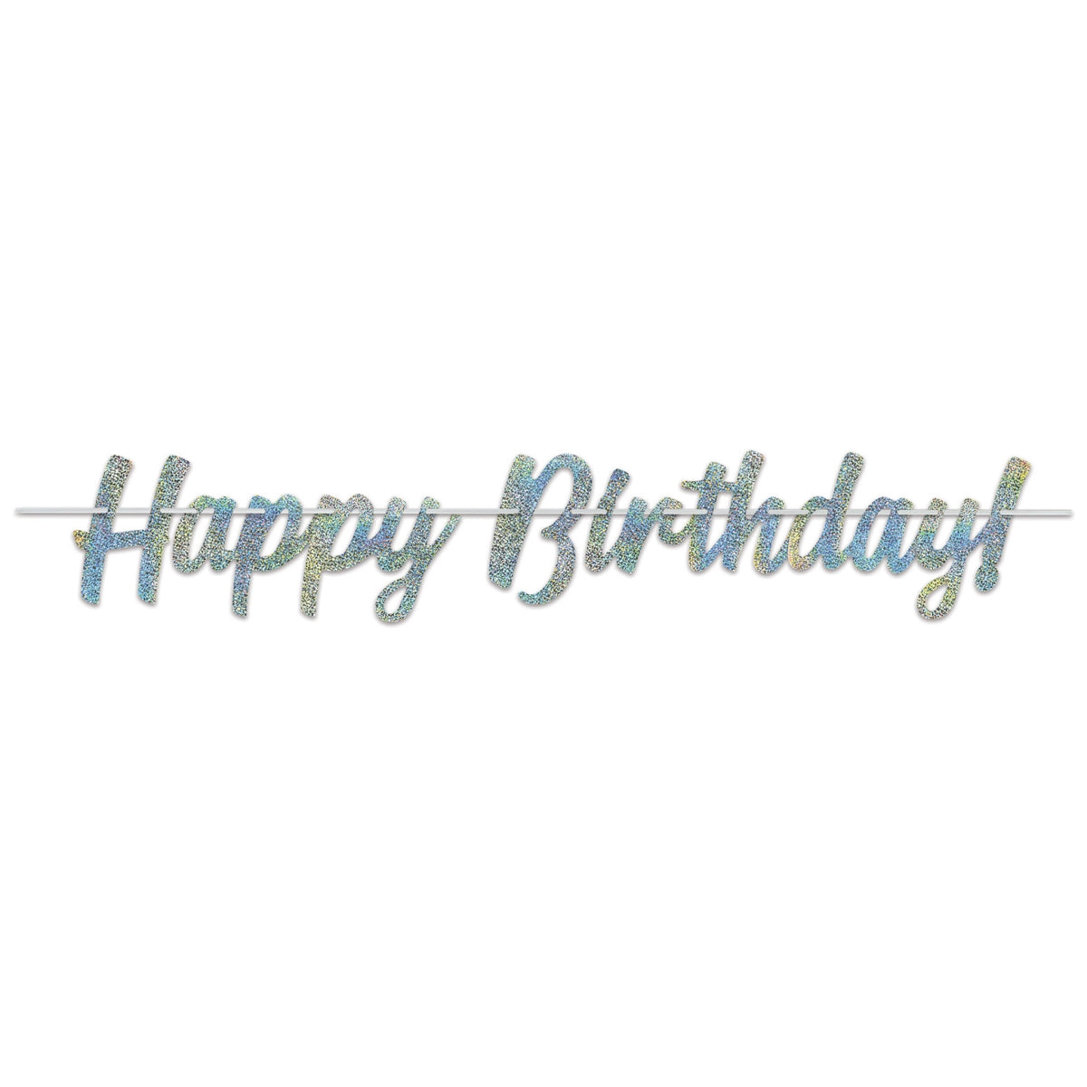 Glittered Happy Birthday Letter Banner