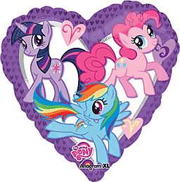 158 18&quot; My Little Pony Heart Foil Balloon