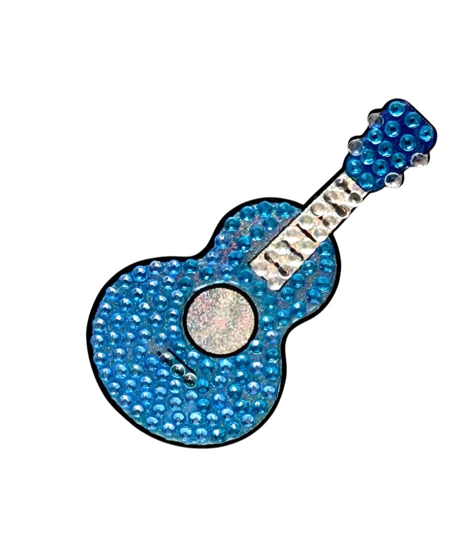 Guitar Collectable Rhinestone Sticker - StickerBeans