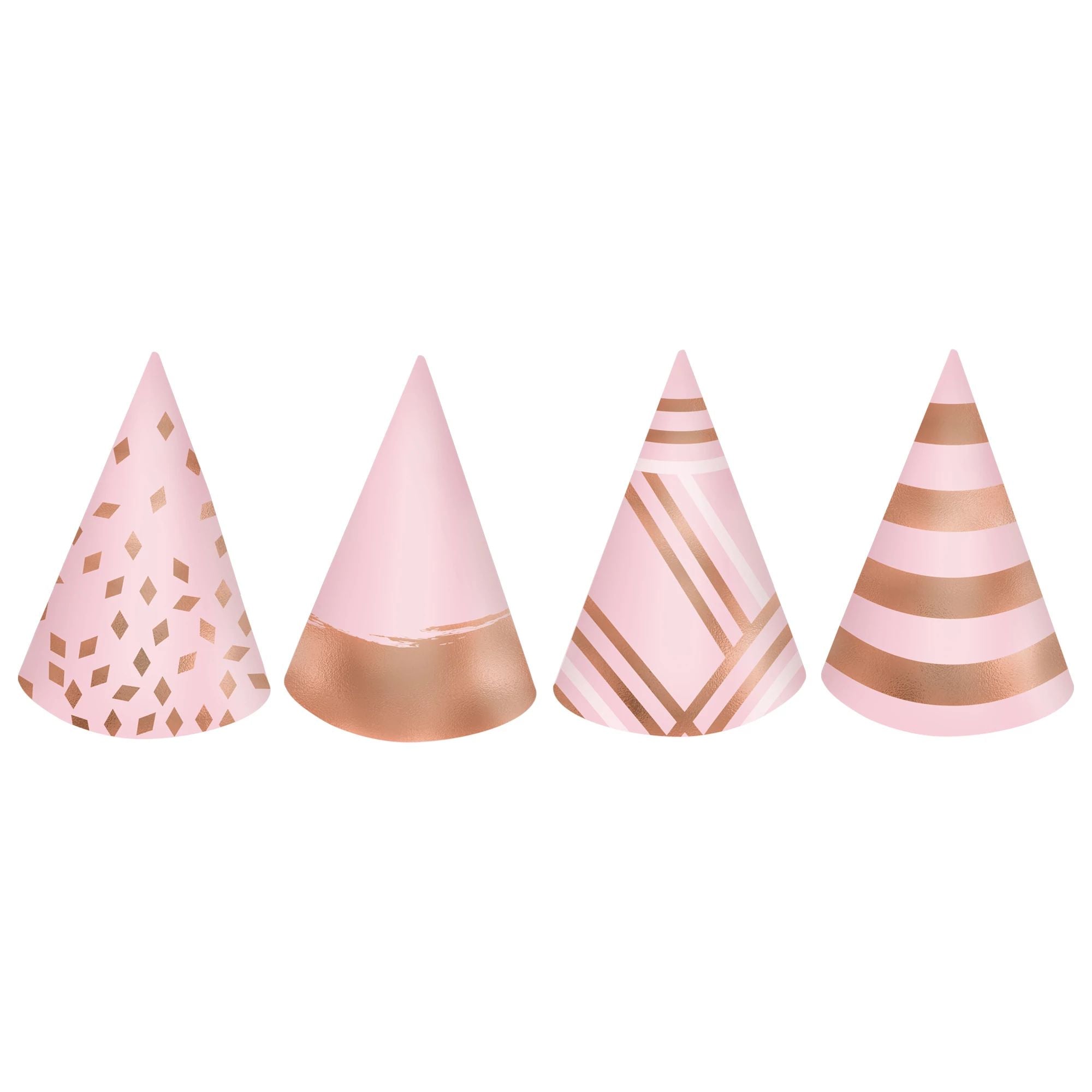 Blush Birthday Mini Cone Hats