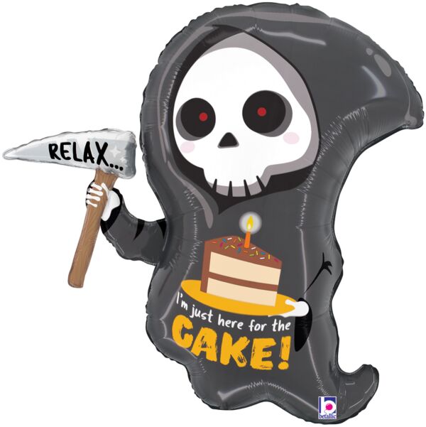 223 25" Grim Reaper Birthday Cake Foil Balloon
