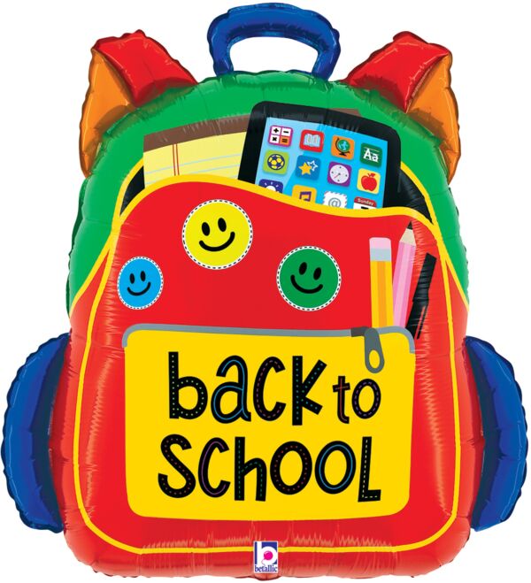 896 25" Back to School Backpack Foil Balloon