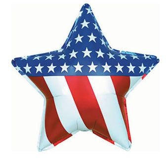 18″ Patriotic Stars – Star – Foil Mylar Balloon