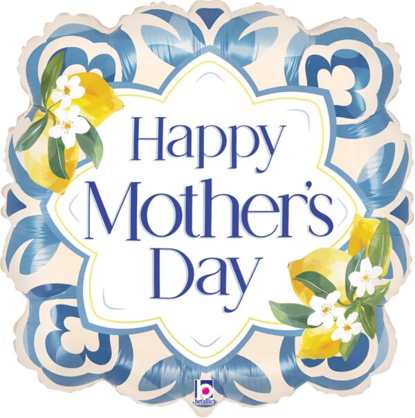 25" Mothers Day Mediterranean Tile Balloon