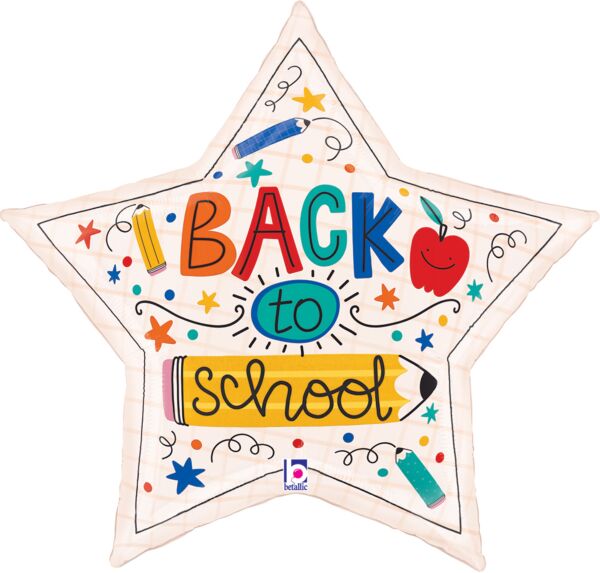 887 28" Back to School Star Foil Balloon